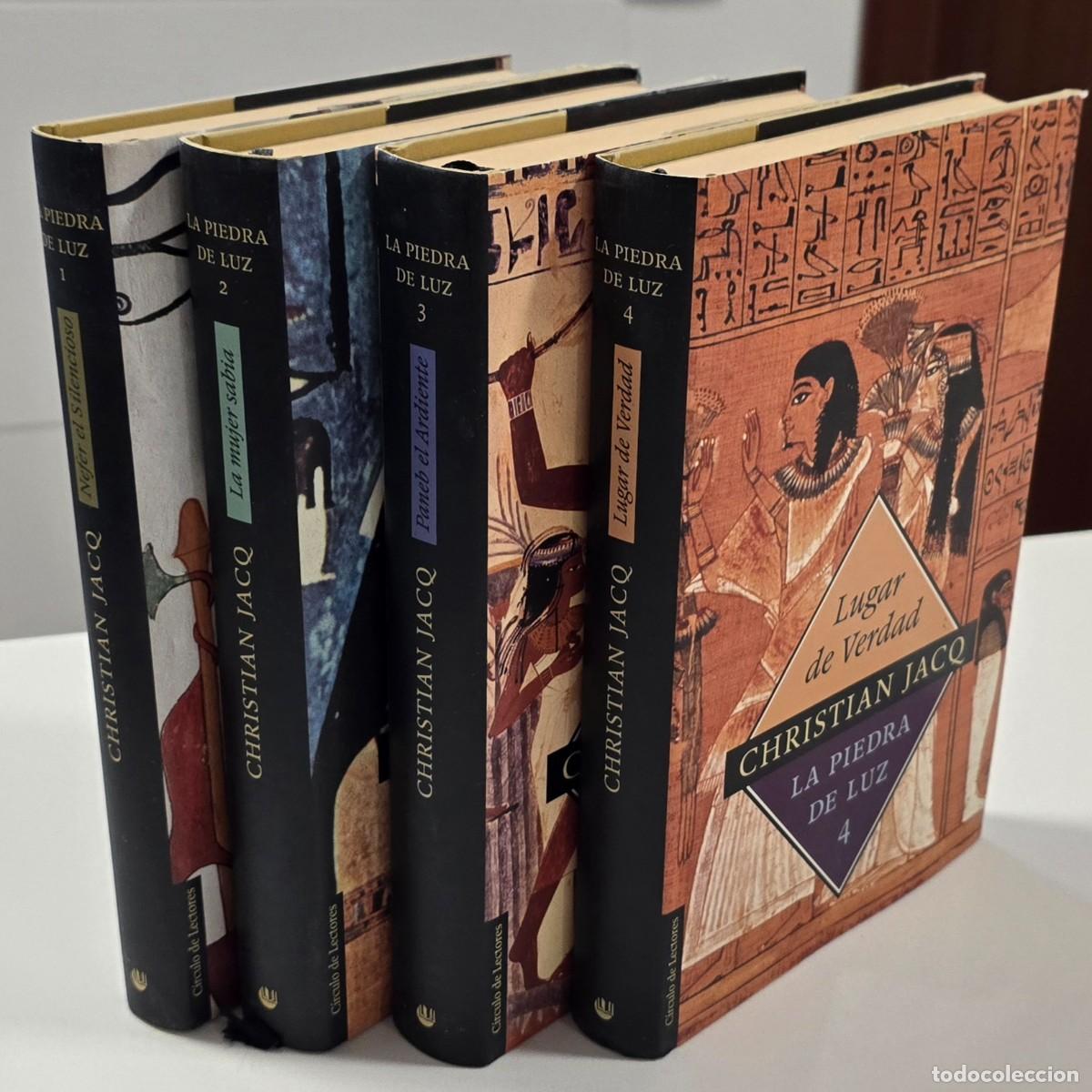 Libros de segunda mano: Christian Jacq: La piedra de luz, serie completa (4 libros)