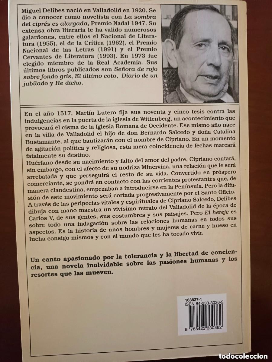 Libros de segunda mano: Miguel Delibes. El hereje - Foto 2