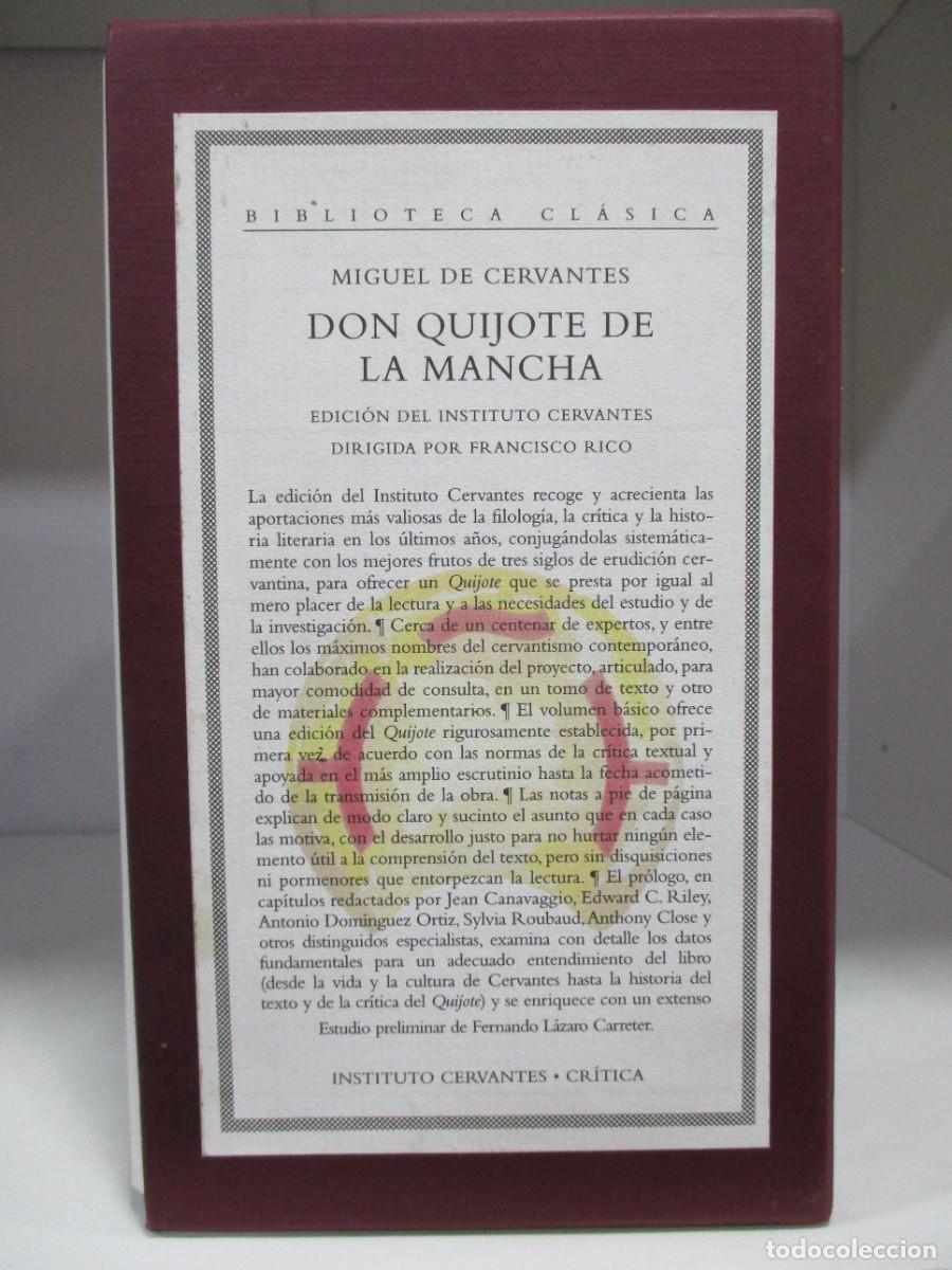 Second hand books: Don Quijote de la Mancha Instituto Cervantes Biblioteca Cl&aacute;sica 2 tomos en estuche + Guia + CD