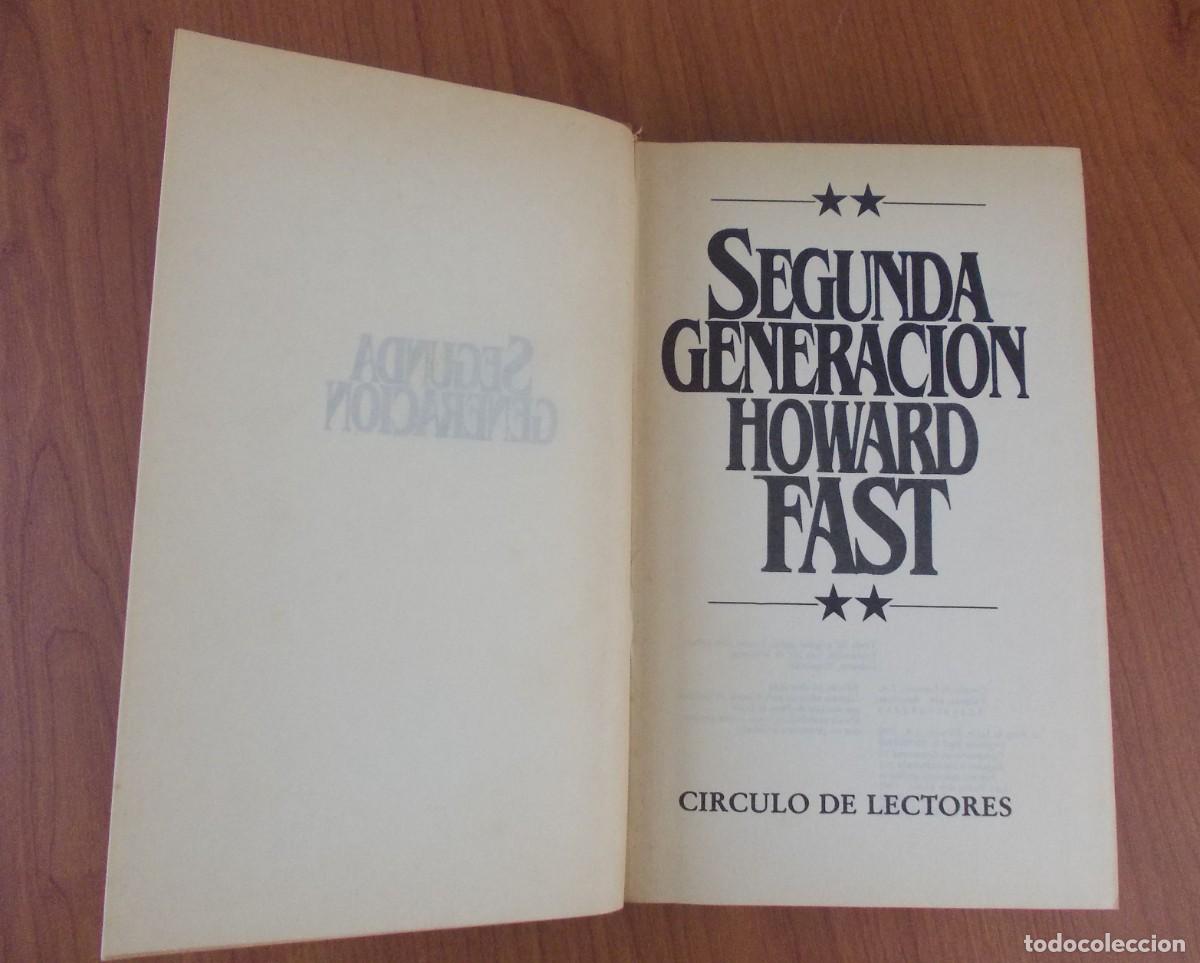 Livres d'occasion: Libro Segunda Generaci&oacute;n Howard Fast Circulo De Lectores 1980 Novela Hist&oacute;rica
