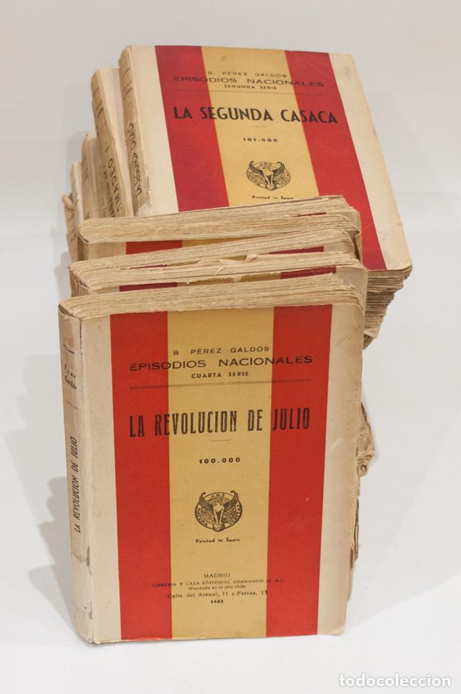 Libros de segunda mano: LOTE DE 17 LIBROS. EPISODIOS NACIONALES. BENITO PEREZ GALDOS. ED. HERNANDO. 1943.