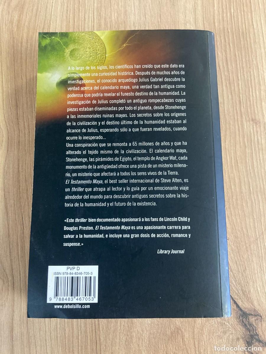 Libros de segunda mano: El Testamento Maya Steve Alten - Foto 2