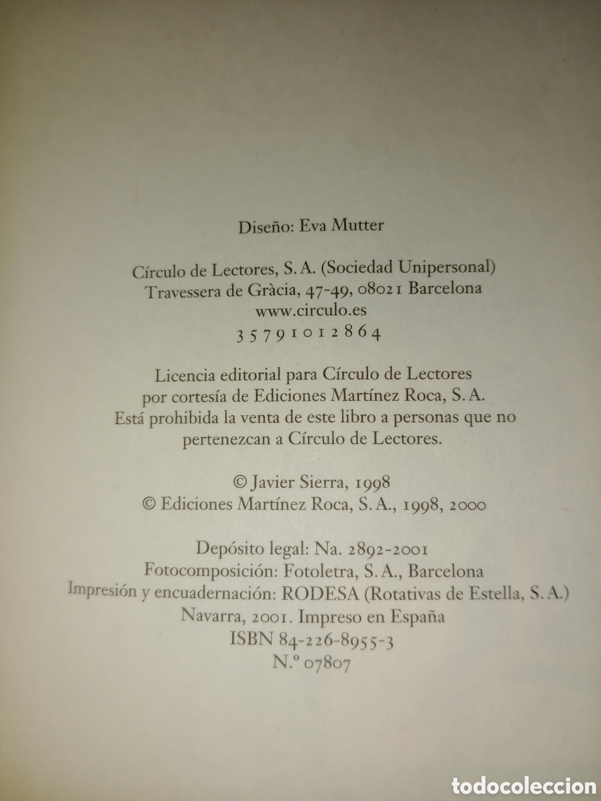 Libros de segunda mano: La dama azul Javier Sierra - Foto 6