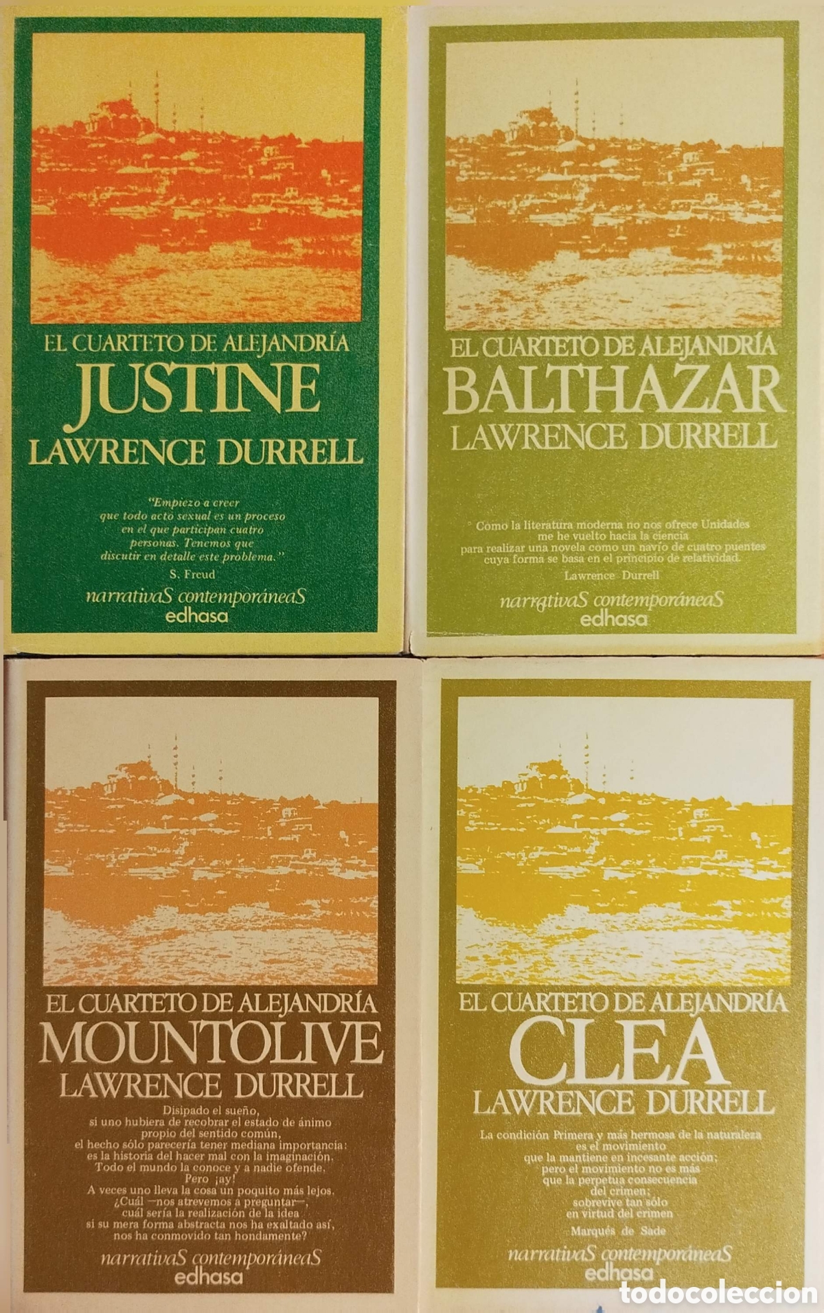 Libros de segunda mano: El cuarteto de Alejandr&iacute;a. 4vols. Lawrence Durrell. Edhasa. 1982-83.