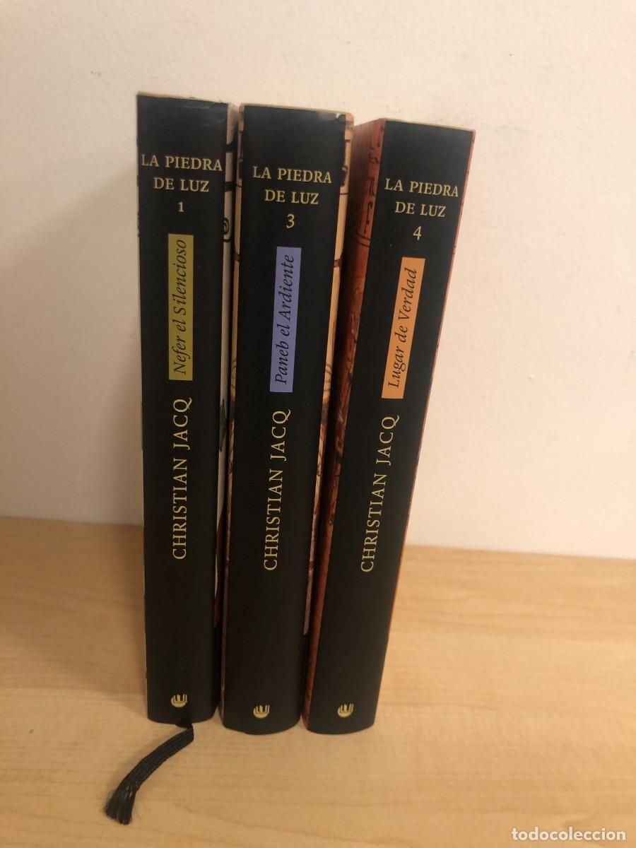 Libros de segunda mano: La Piedra de Luz Christian Jacq Circulo de Lectores Numeros 1, 3 y 4 Primera Edicion 2000