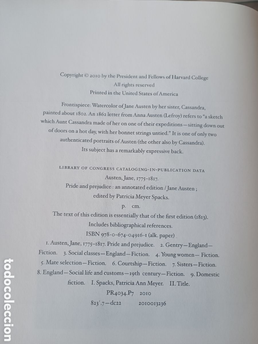 Libros de segunda mano: Jane Austen Pride and Prejudice: An Annotated Edition Patricia Meyer Spacks 2010 orgullo y prejuicio