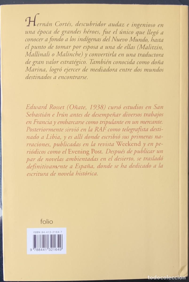 Libros de segunda mano: Malinche. Edward Rosset. - Foto 2