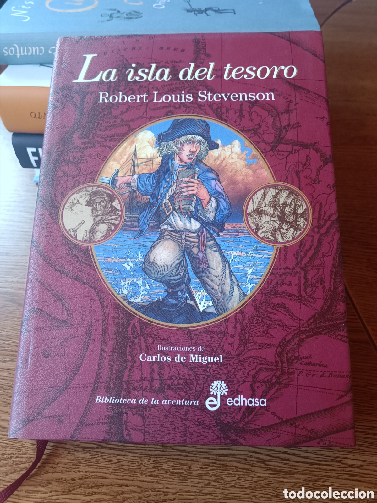 Libros de segunda mano: LA ISLA DEL TESORO. ROBERT LOUIS STEVENSON. BIBLIOTECA DE LA AVENTURA. EDHASA Carlos de Miguel 2005