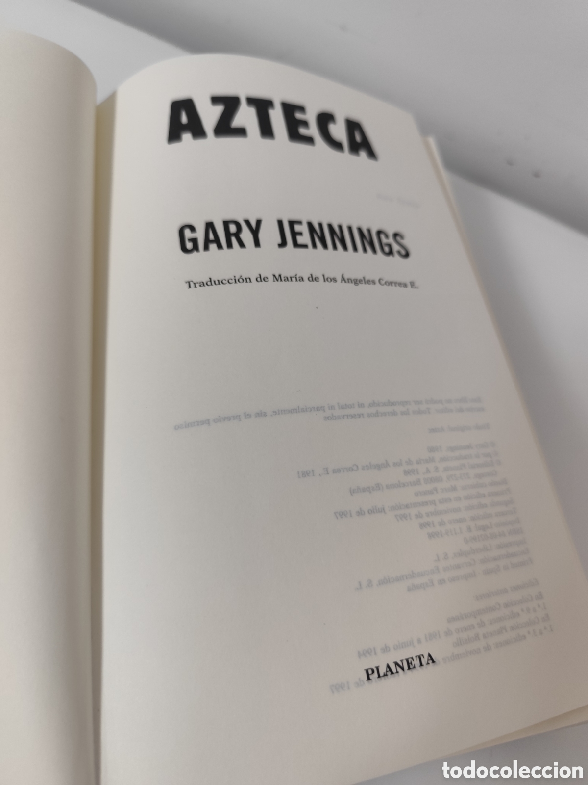 Libros de segunda mano: GARY JENNINGS - AZTECA - PLANETA 2000 - Foto 6