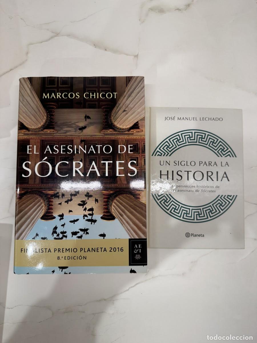 Libros de segunda mano: Lote: El asesinato de S&oacute;crates + Un siglo ... - Marcos Chicot y Jos&eacute; Manuel Lech - Marcos Chicot,