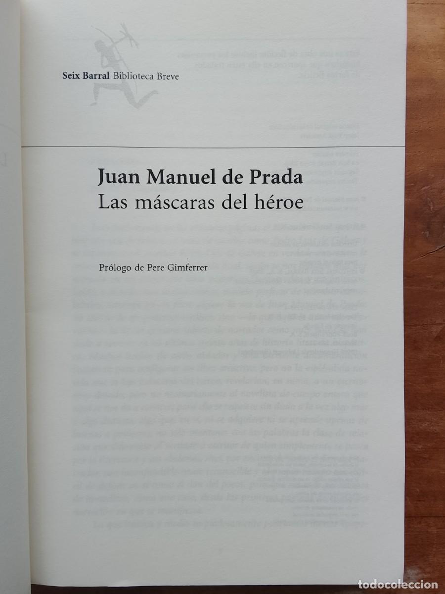 Libros de segunda mano: Juan Manuel de Prada Las m&aacute;scaras del h&eacute;roe - Foto 3