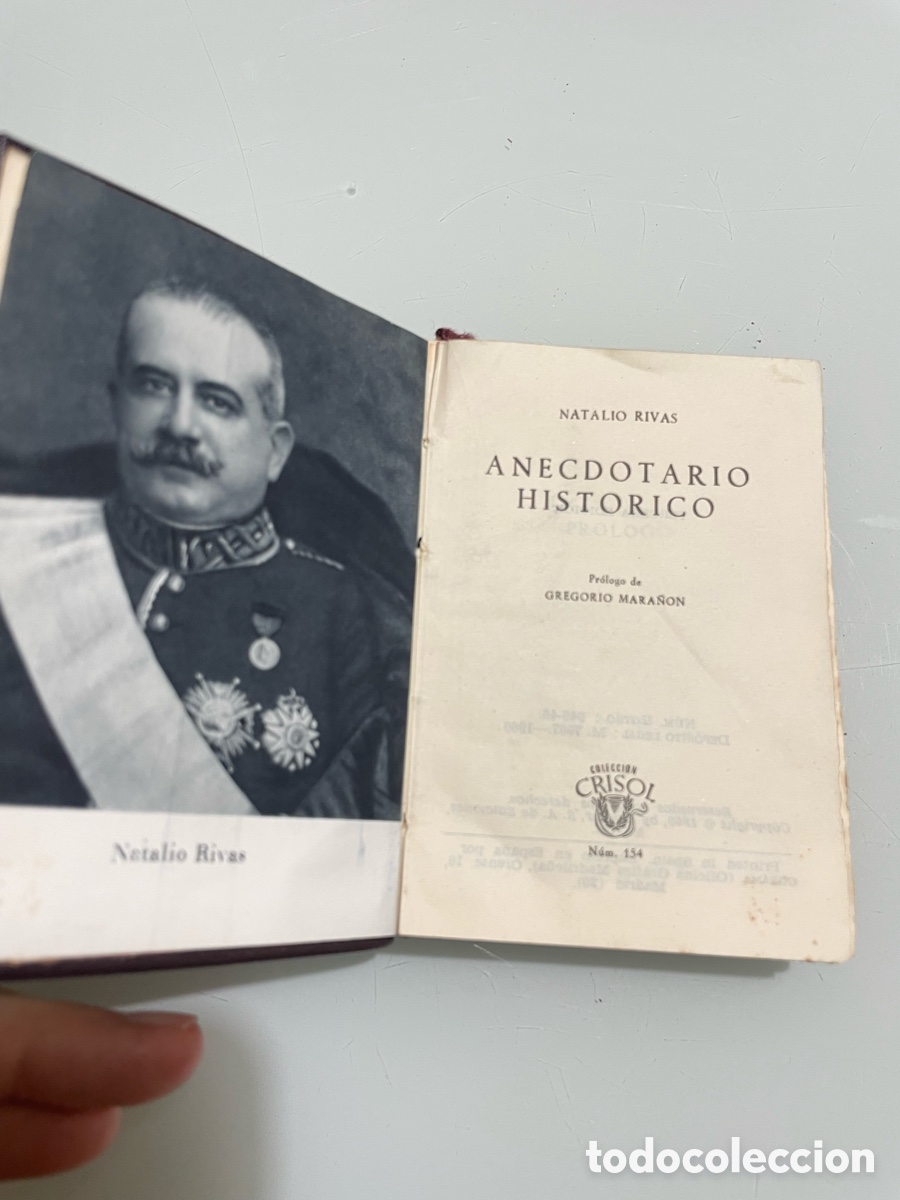 Libros de segunda mano: Anecdotario hist&oacute;rico. Natalio Rivas, Aguilar Crisol 154, 3&ordf; ed. 1960