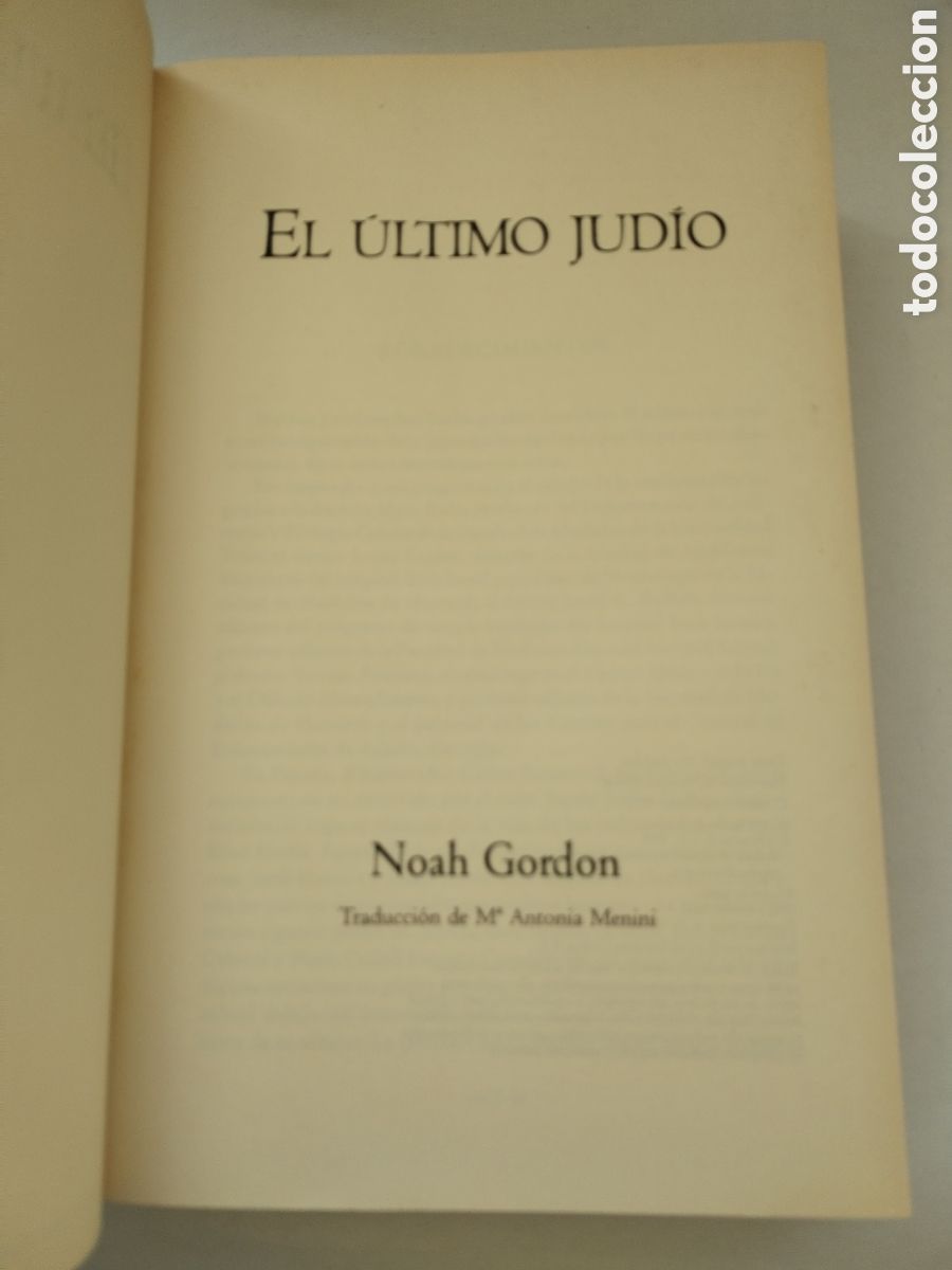 Libros de segunda mano: EL &Uacute;LTIMO JUDIO/NOHA GORDON - Foto 2