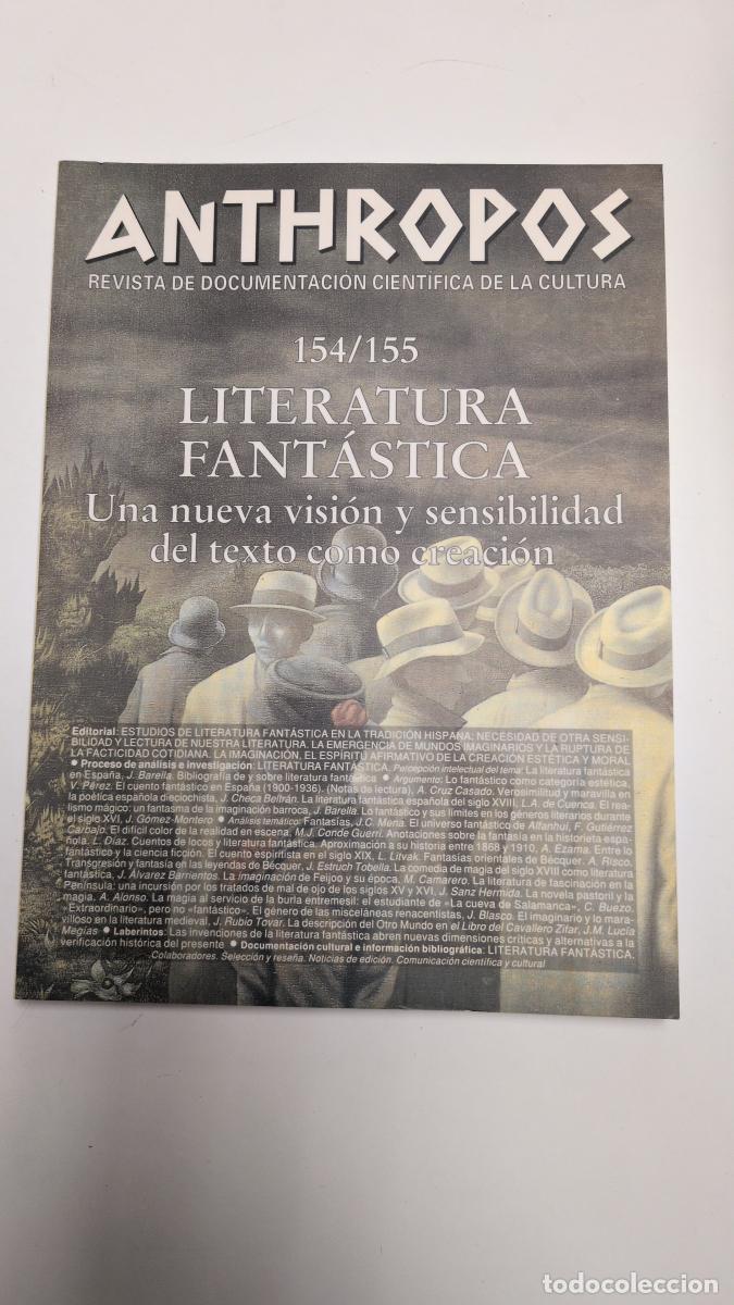 Libros de segunda mano: ANTHROPOS. 154/155. LITERATURA FANT&Aacute;STICA - AA.VV