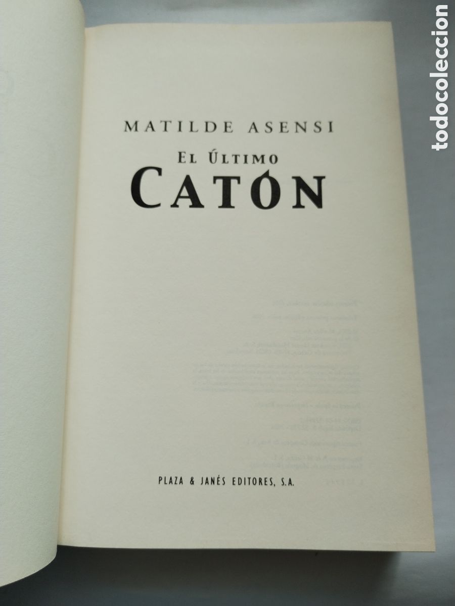 Libros de segunda mano: EL &Uacute;LTIMO CATON/MATILDE ASENSI - Foto 2