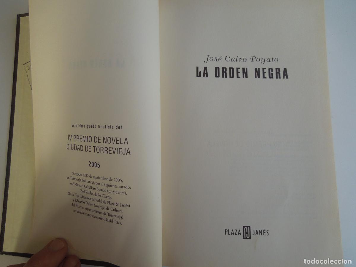 Libros de segunda mano: LA ORDEN NEGRA - JOSE CALVO POYATO - PLAZA JANE 1&ordf; EDC 2005