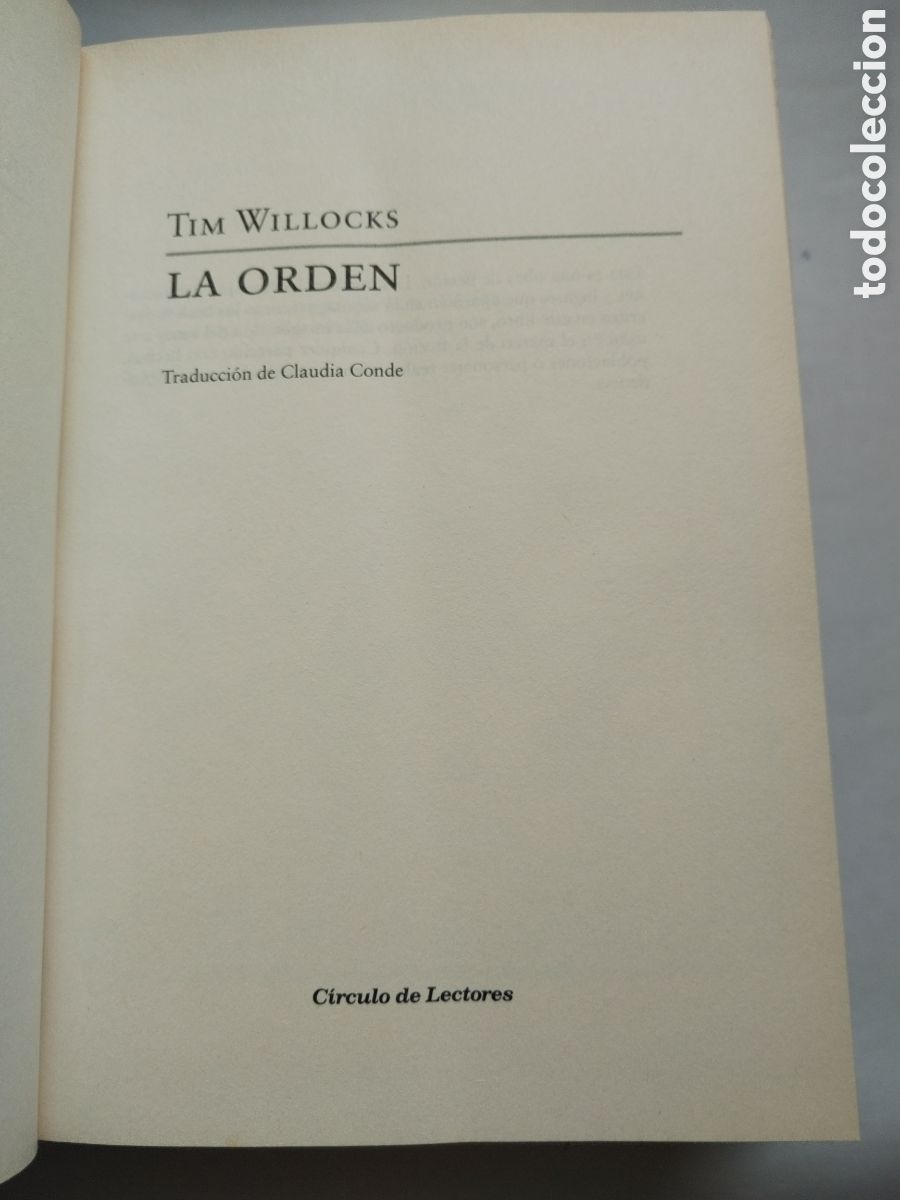 Libros de segunda mano: LA ORDEN/TIM WILLOCKS - Foto 2