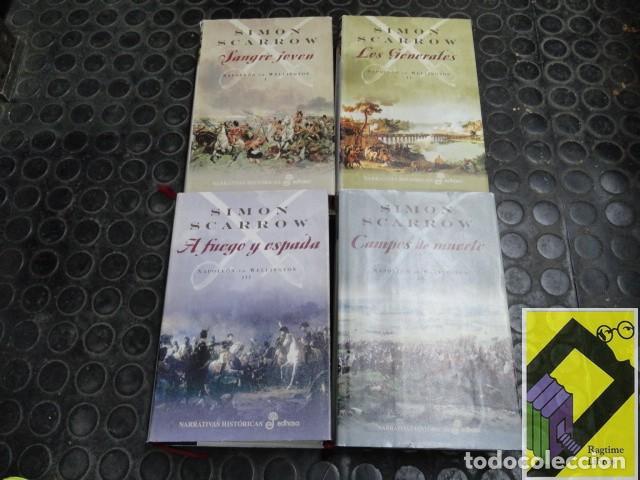 Libros de segunda mano: SCARROW, Simon: Sangre joven/Los generales/A fuego y espada/Campos de muerte (4 vols)