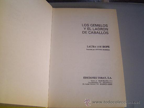 Libros de segunda mano: Libro colecci&oacute;n Los Gemelos. L.L Hope. - Foto 2