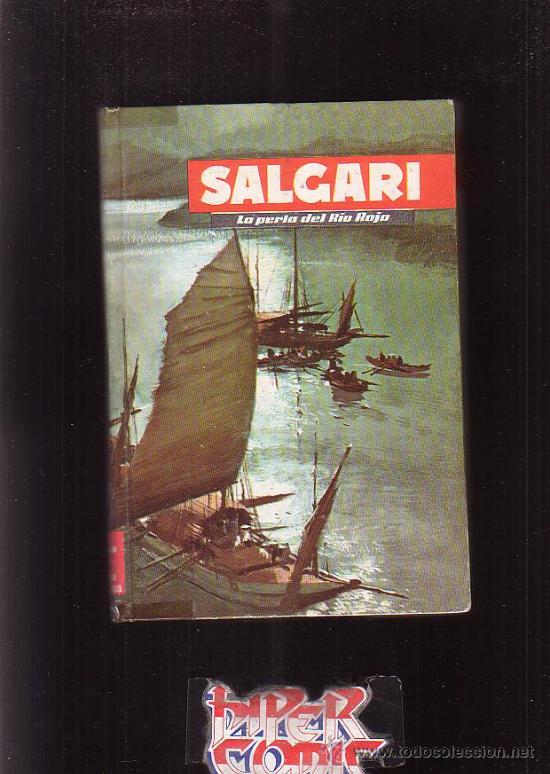 Libros de segunda mano: SALGARI N&ordm; 5 LA PERLA DEL RIO ROJO - edita : MOLINO 1955