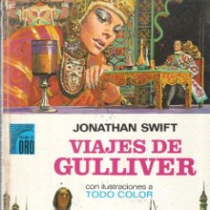 Libros de segunda mano: VIAJES DE GULLIVER. JONATHAN SWIFT. PALMA DE ORO Nº 5. BRUGUERA 1974. MUY ILUSTRADO A COLOR.