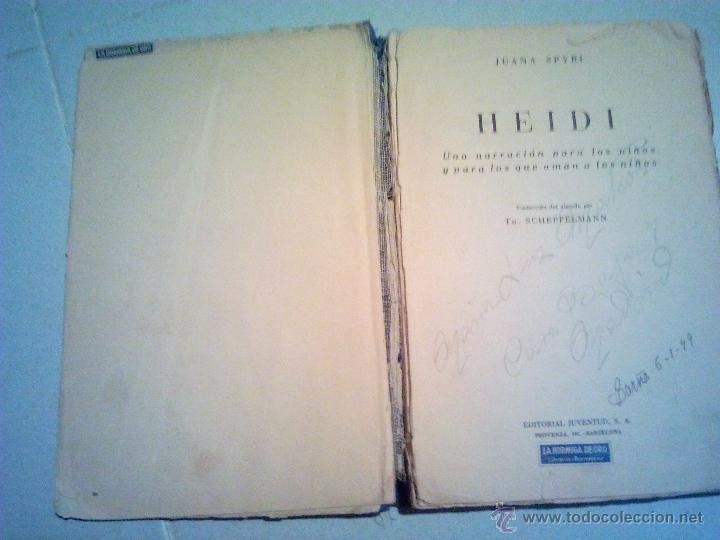 Libros de segunda mano: Libro Heidi 1947. Juana Spyri - Foto 3