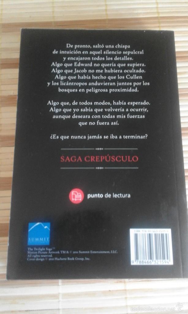 Libros de segunda mano: Eclipse. Saga Crep&uacute;sculo - Stephenie Meyer - Foto 2