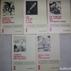 Libros de segunda mano: LOTE 5 NOVELAS ILUSTRADAS SERIE JULIO VERNE; Nº 1, 3, 5, 7 Y 17. BRUGUERA. 1973-1976. Lote 84555044