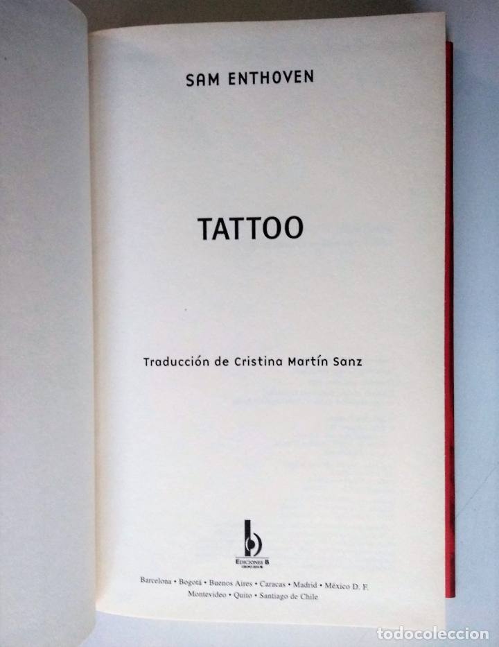 Libros de segunda mano: TATTOO | SAM ENTHOVEN | EDICIONES B 2006 - Foto 3