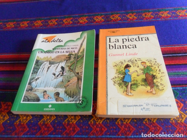 Libri di seconda mano: LA PIEDRA BLANCA DE GUNNEL LINDE. JUVENIL ALFAGUARA 68 REGALO AVENTURAS DE NICO UN AMIGO EN LA SELVA