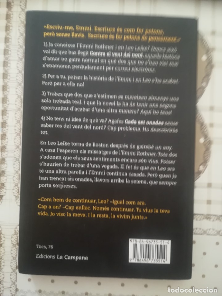 Libros de segunda mano: Cada set onades - Daniel Glattauer - en catal&agrave; - Foto 2