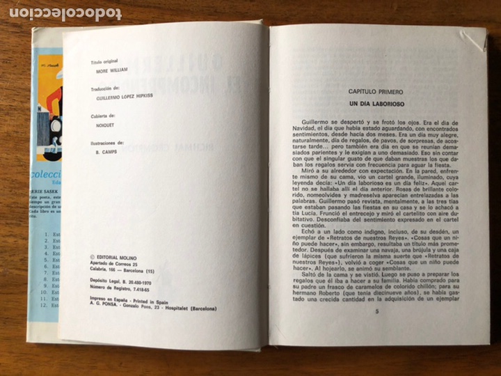 Libros de segunda mano: Guillermo el incomprendido. Richmal Crompton . 1970. - Foto 2