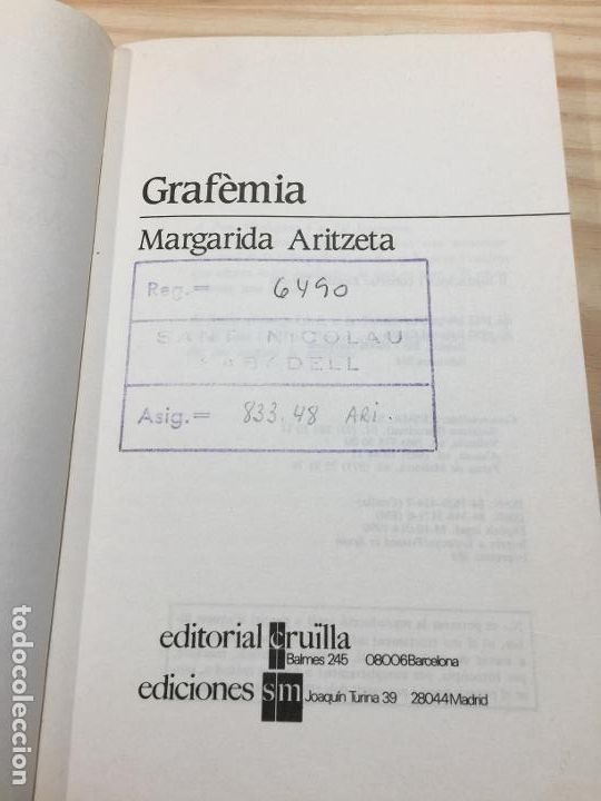Libros de segunda mano: GRAFEMIA. - MARGARIDA ARITZETA. - Foto 4