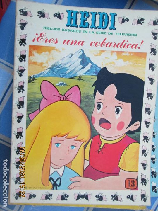 Libros de segunda mano: HEIDI, !ERES UN COBARDICA! N&ordm; 13 -DIBUJOS BASADOS EN LA SERIE DE TELEVISION - 1976 -EDICIONES ERS
