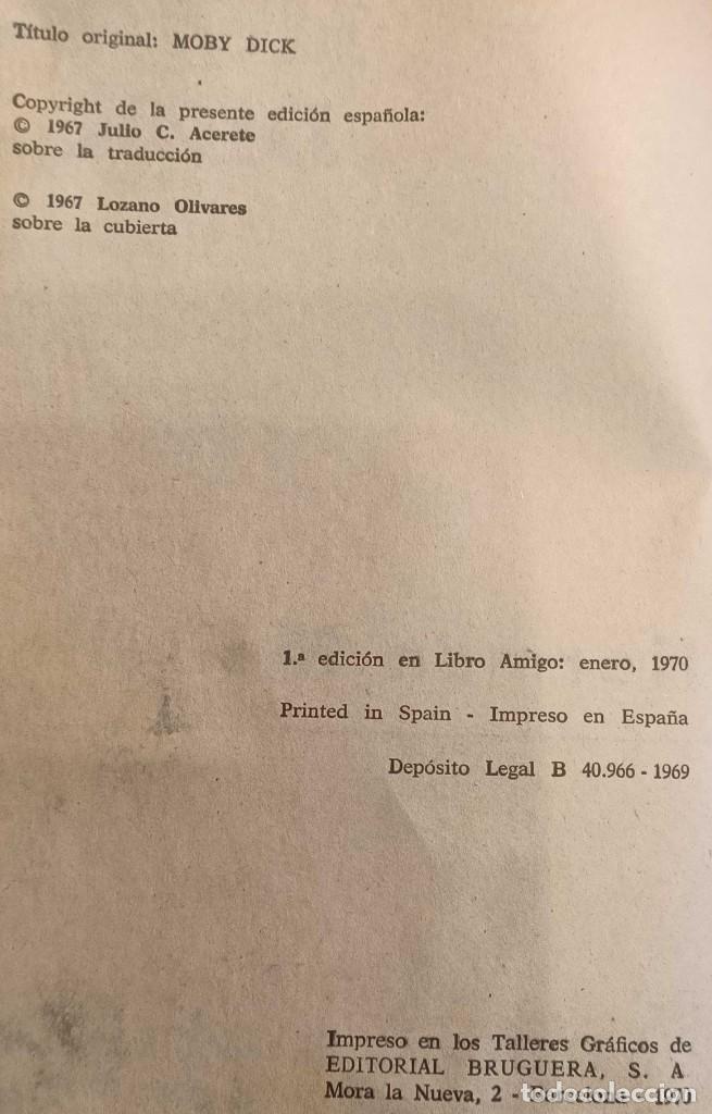 Libros de segunda mano: Libro &rdquo;Moby Dick&rdquo; - Herman Melville, 1969 (Versi&oacute;n Rara) - Foto 4