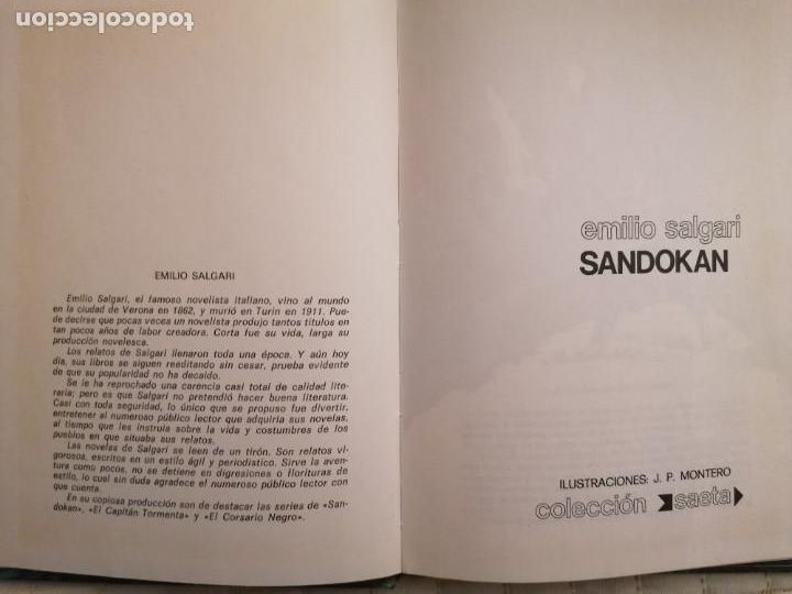 Libros de segunda mano: SANDOKAN - EMILIO SALGARI - Foto 2