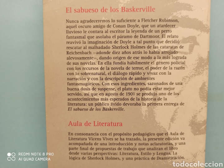 Libros de segunda mano: El sabueso de los baskerville. Arthur Conan Doyle. - Foto 2