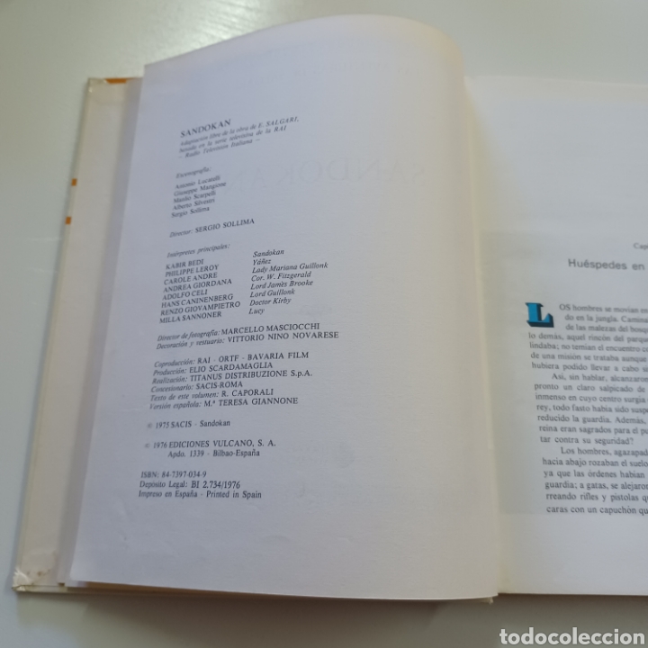 Libros de segunda mano: SANDOKAN - EMILIO SALGARI 1976 EDICIONES VULCANO - Foto 3