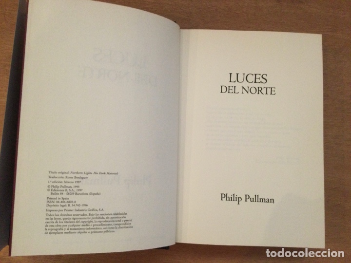 Libros de segunda mano: Luces del Norte. Philip Pullman. Sin estrenar - Foto 4