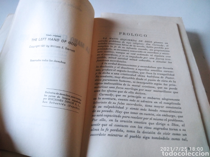 Libros de segunda mano: La mano izquierda de Dios, William E, Barrett - Foto 5
