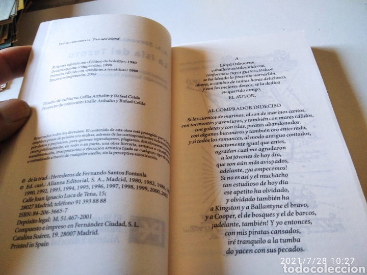 Libros de segunda mano: La isla del Tesoro, R. L. Stevenson - Foto 2