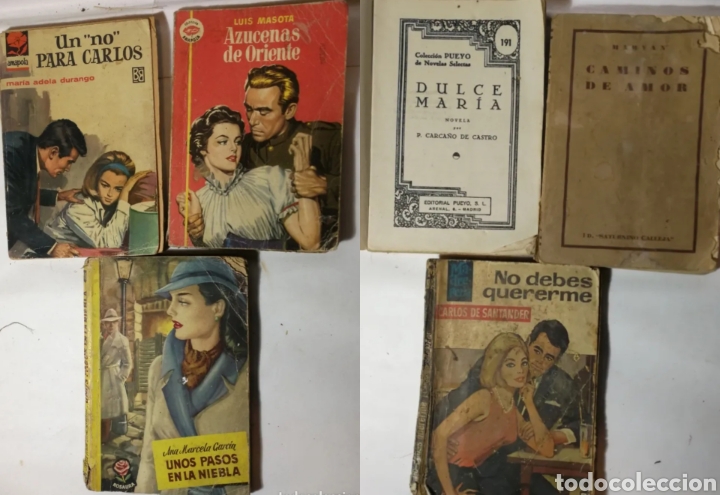 Libros de segunda mano: 6 bolsilibros novela romantica