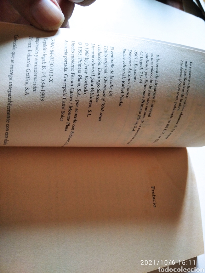 Libros de segunda mano: Libro el Ermita&ntilde;o de la calle 69 Jerzy Kosinski - Foto 2