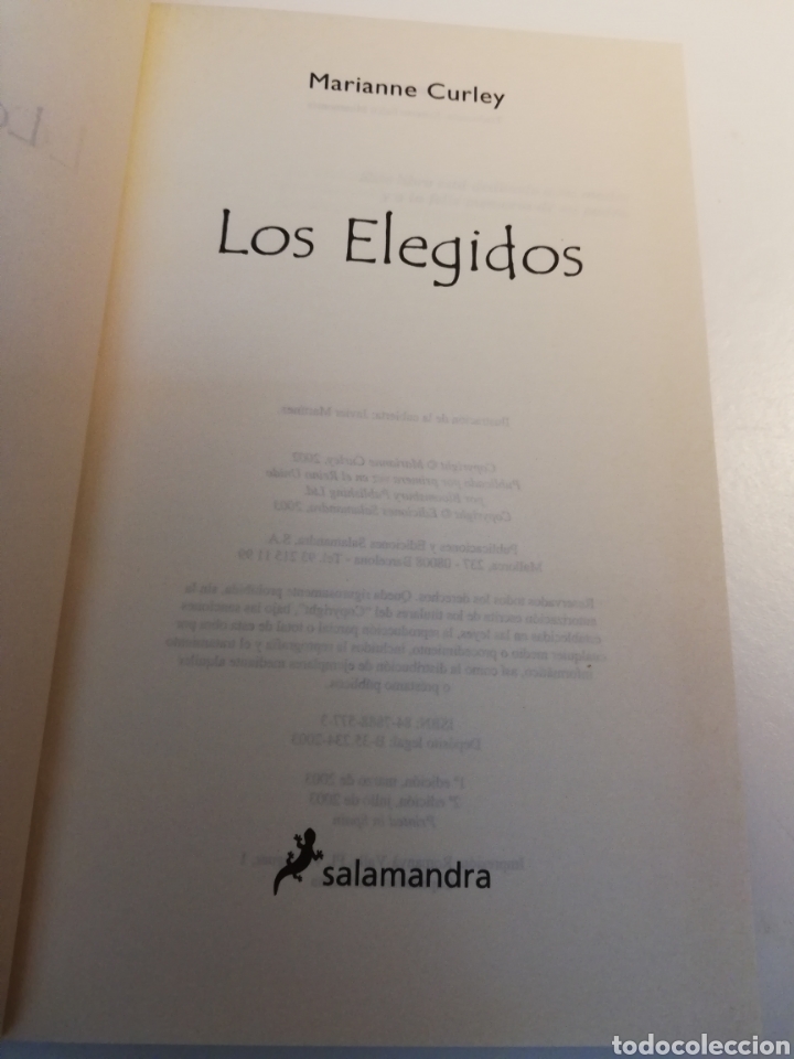 Libros de segunda mano: LOS ELEGIDOS (MARIANNE CURLEY) - Foto 2