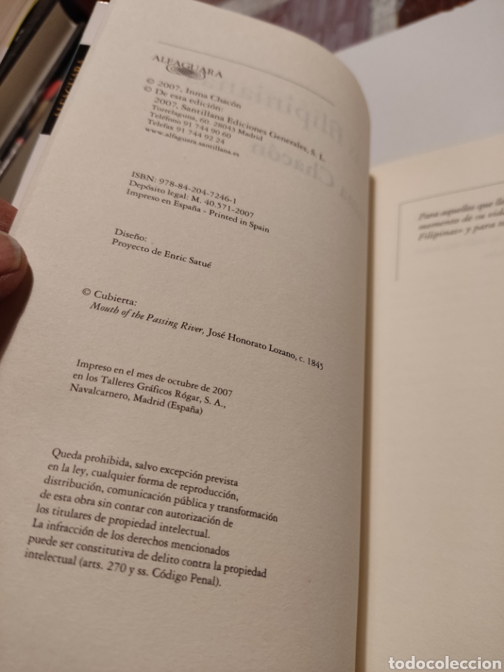 Libros de segunda mano: Libro Las Filipinianas, Inma Chac&oacute;n - Foto 3
