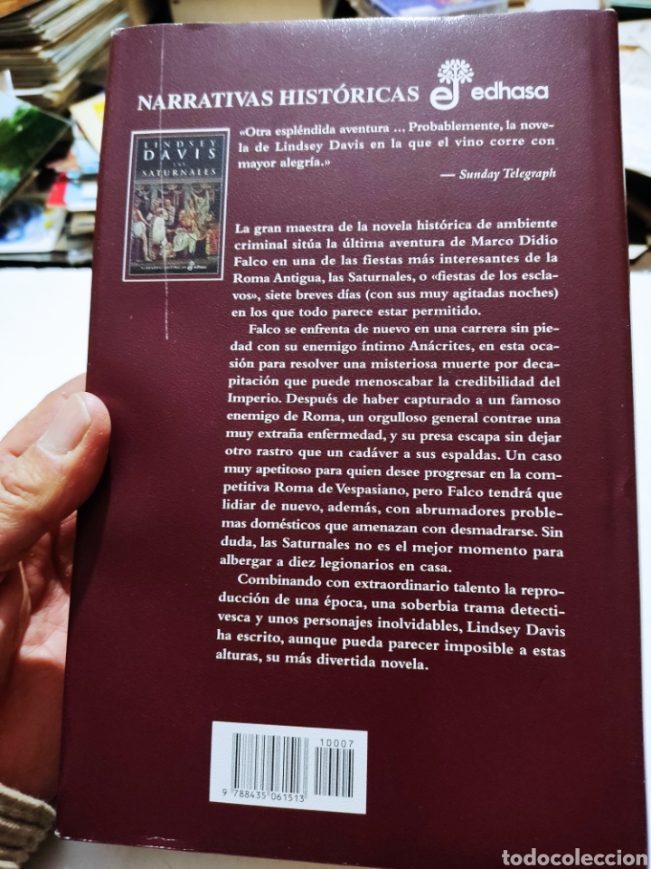 Libros de segunda mano: Libro Las saturnales de Lindsey Davis - Foto 4