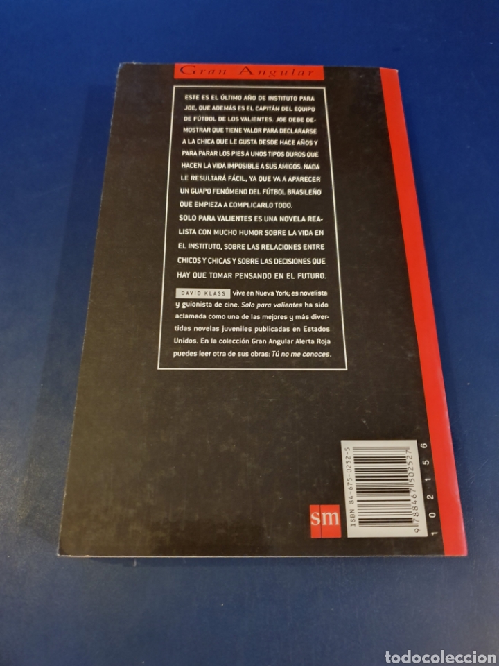 Libros de segunda mano: SOLO PARA VALIENTES DAVID KLASS GRAN ANGULAR SM A&Ntilde;O 2004 - Foto 2