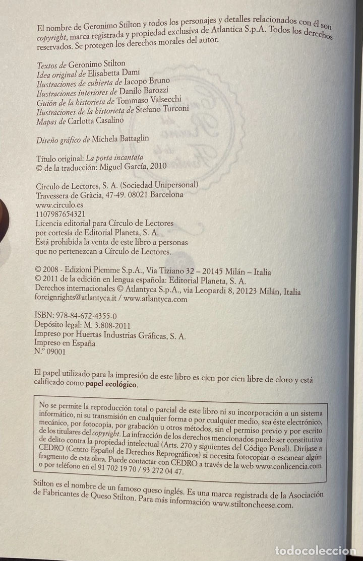 Libros de segunda mano: LA PUERTA ENCANTADA - Geronimo Stilton - Foto 4