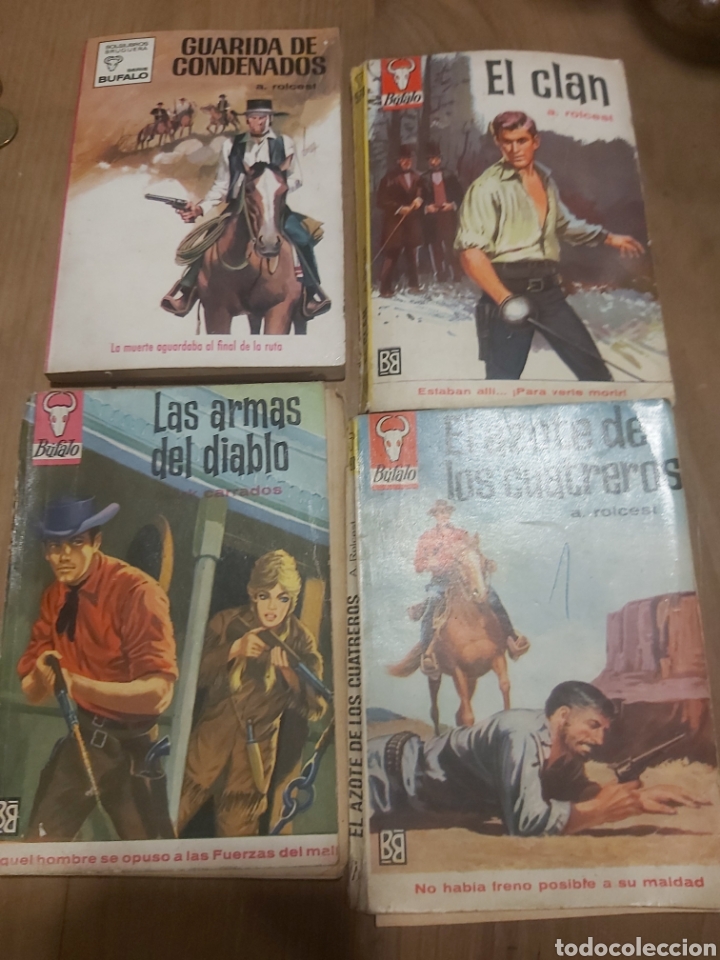 Libros de segunda mano: Publicidad veterano y Osborne novelas vaqueros b&uacute;falo 588/508/578/882