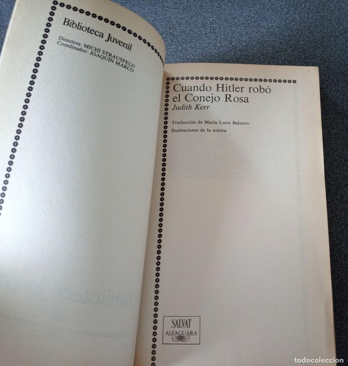 Libros de segunda mano: Cuando Hitler Rob&oacute; El Conejo Rosa - Foto 4
